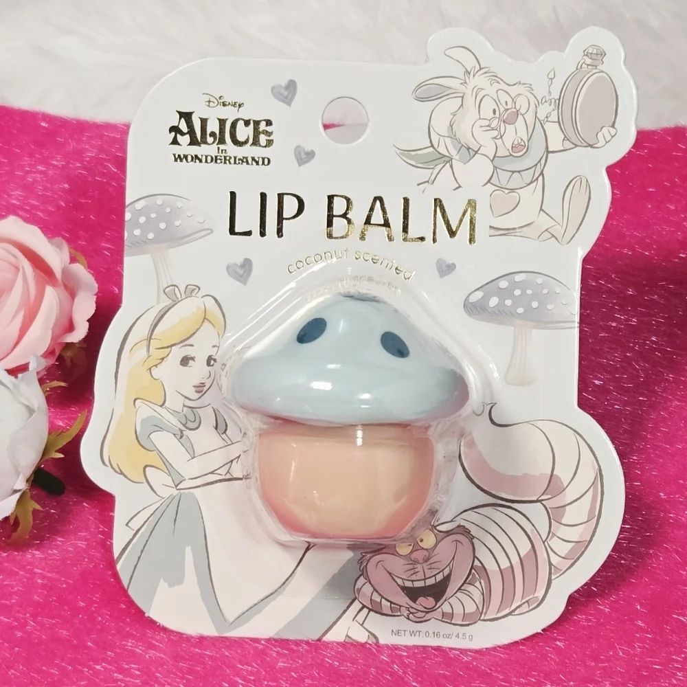 Disney Alice in Wonderland Mushroom Lip Balm – Coconut Scented Collectible NWT